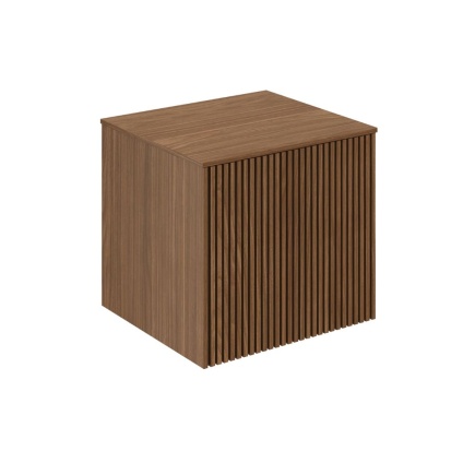 Product cut out image of Crosswater Limit 500mm Royal Walnut Wall Hung Vanity Unit and worktop LM5000DRWAN LM5100TRW